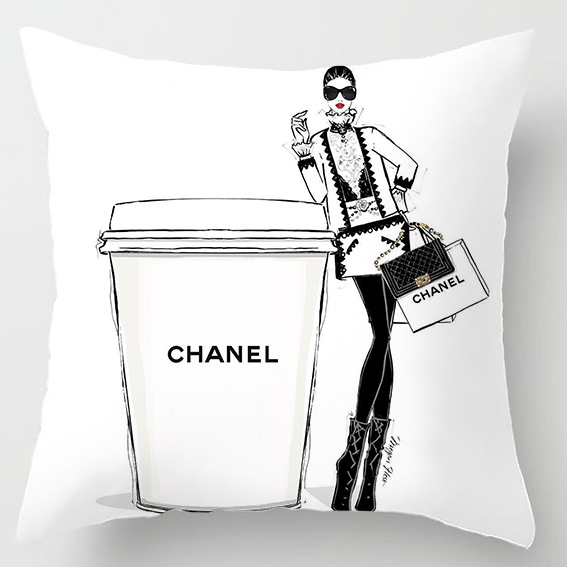 シャネル　CHANEL　クッションカバー　クッション　背当て/ベッド用/ソファー用/カー用品　装飾枕カバー　布団カバー　19色 - 画像 3
