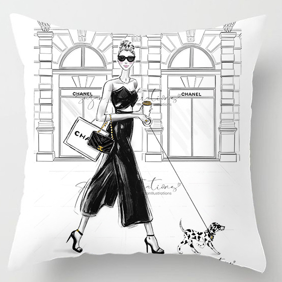 シャネル　CHANEL　クッションカバー　クッション　背当て/ベッド用/ソファー用/カー用品　装飾枕カバー　布団カバー　19色 - 画像 5