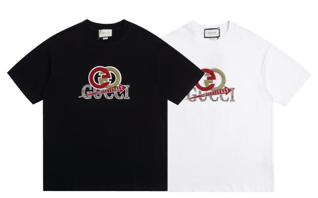 グッチ　GUCCI　Tシャツ　おしゃれ丸首シャツ　シャツ　半袖Tシャツ　カップルコーデ　Tshirt　男女兼用