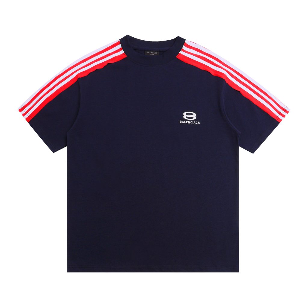 バレンシアガ　BALENCIAGA　Tシャツ　半袖シャツ　おしゃれ　夏　 ゆったり　T-shirt　刺繍　クールネック　2色　S-XL - 画像 3
