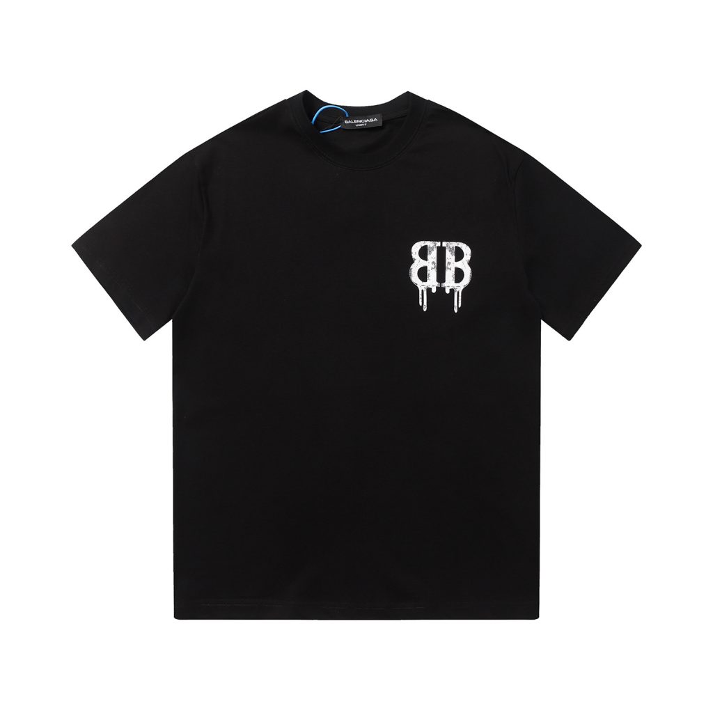 BALENCIAGA　バレンシアガ　プリントシャツ　クルーネック　メンズ　Tシャツ　T-shirt　2色 - 画像 3