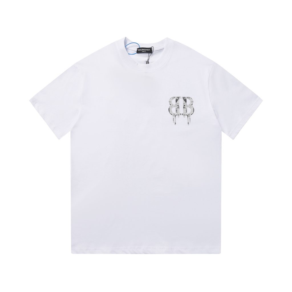 BALENCIAGA　バレンシアガ　プリントシャツ　クルーネック　メンズ　Tシャツ　T-shirt　2色 - 画像 4