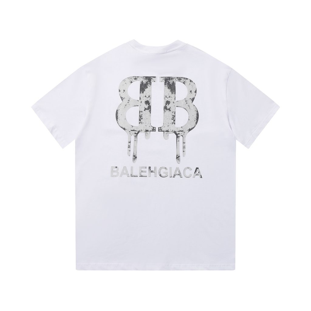 BALENCIAGA　バレンシアガ　プリントシャツ　クルーネック　メンズ　Tシャツ　T-shirt　2色 - 画像 5