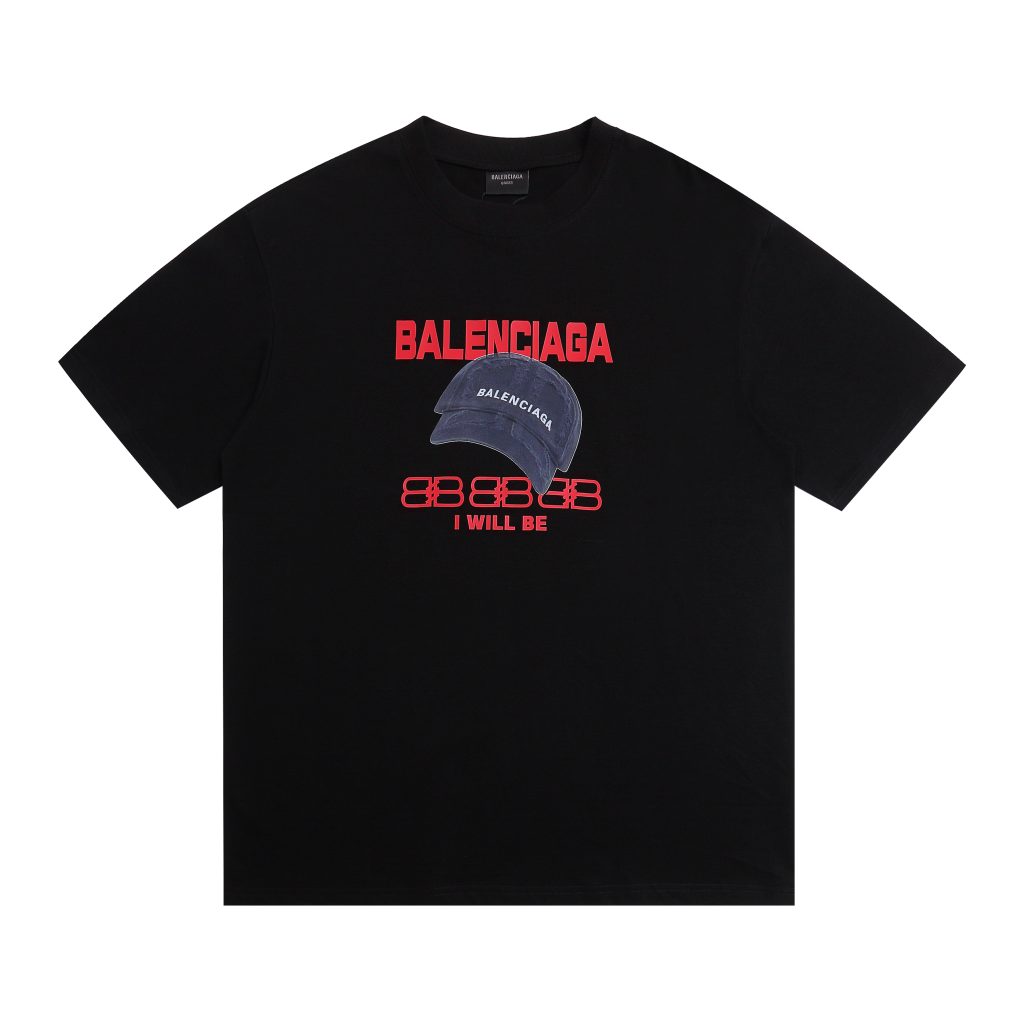 BALENCIAGA バレンシアガ Tシャツ キャップ柄 プリント クルーネックTシャツ シャツ 半袖Tシャツ カップルコーデ Tshirt 男女兼用 S-XL - 画像 3