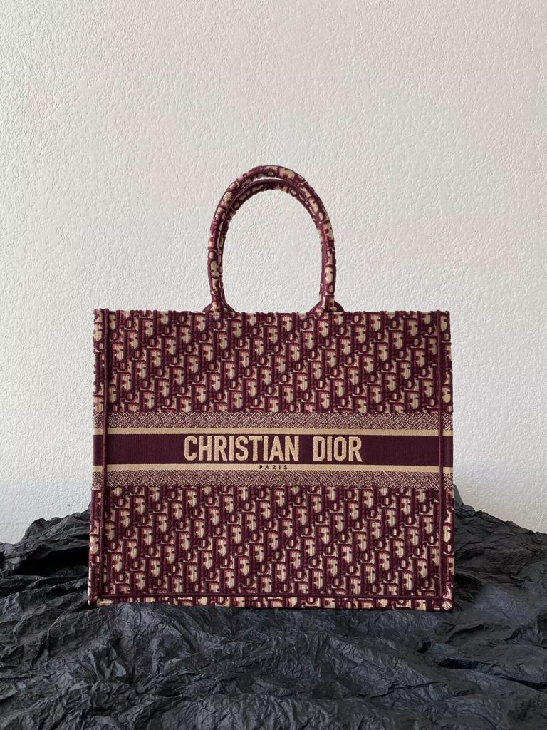 ディオール 定番 人気バッグ Dior オブリーク ブック トート ラージ バッグ キャンバス ブラウン 大容量 レディースバッグ