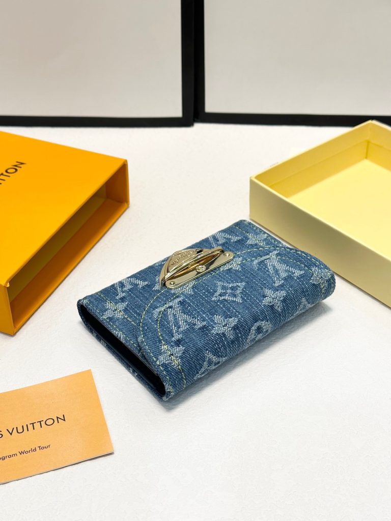 ルイヴィトン　LV　リミックス　ポルトフォイユヴィクトリーヌ　財布　ブルーデニム　モノグラム - 画像 3