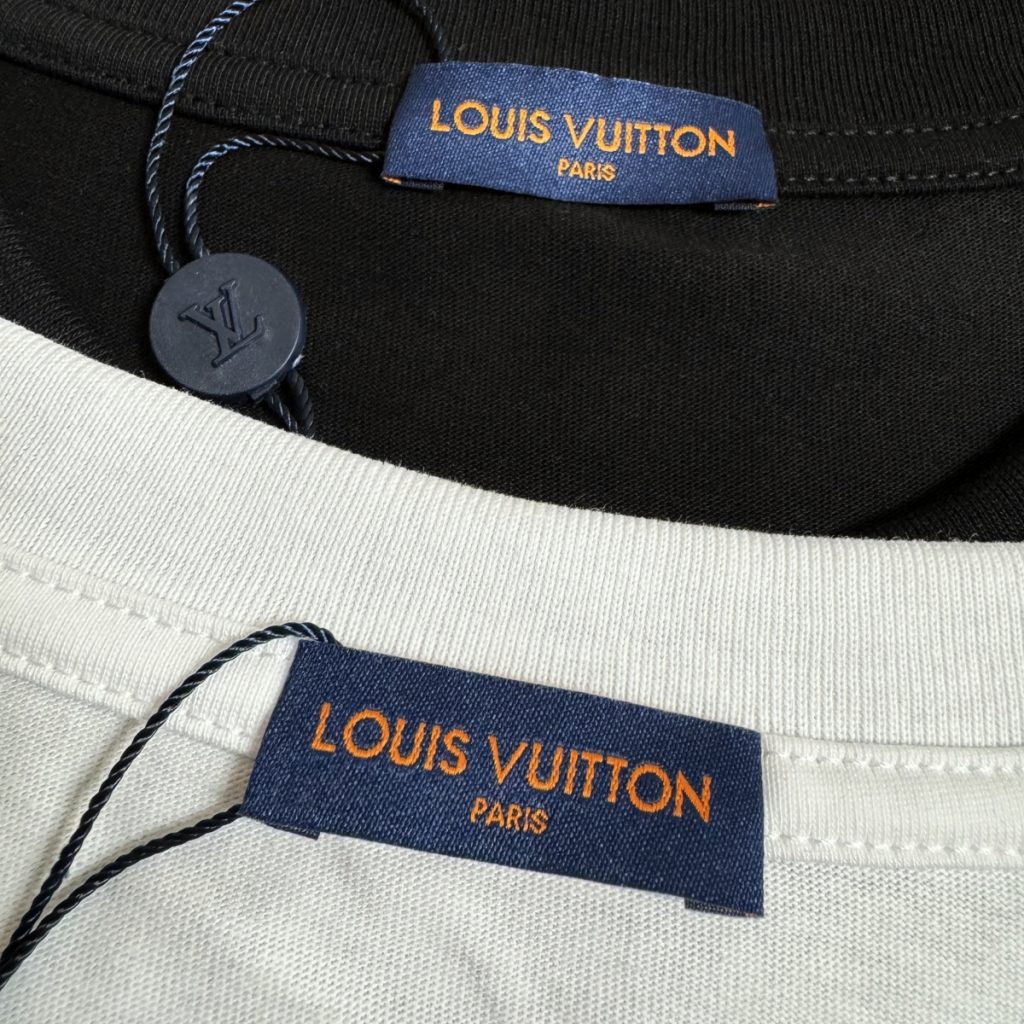 Louis Vuitton　ルイヴィトン　コットン100％半袖シャツ　Ｔシャツ　クルーネックシャツ　T-Shirt　白/黒　2色 - 画像 5
