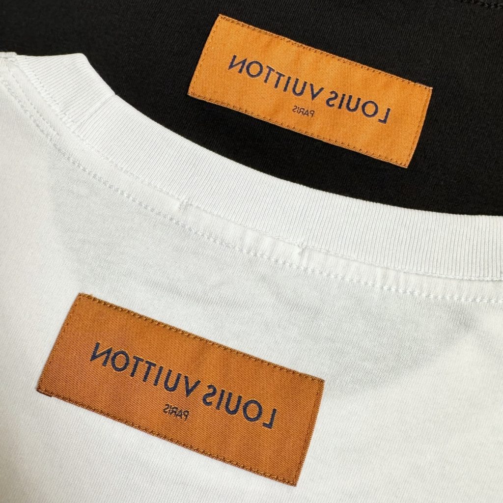 Louis Vuitton　ルイヴィトン　コットン100％半袖シャツ　Ｔシャツ　クルーネックシャツ　T-Shirt　白/黒　2色 - 画像 6