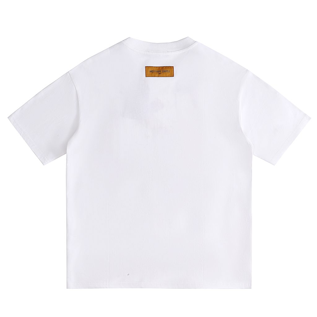ルイヴィトン Louis Vuitton ロゴシャツ 半袖シャツ Tシャツ T-Shirt クルーネック 刺繍 4色 - 画像 4