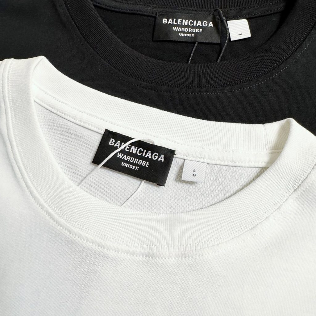 BALENCIAGA　バレンシアガ　半袖シャツ　プリントシャツ　クルーネック　男女兼用　Tシャツ　カップル　T-shirt　2色 - 画像 5