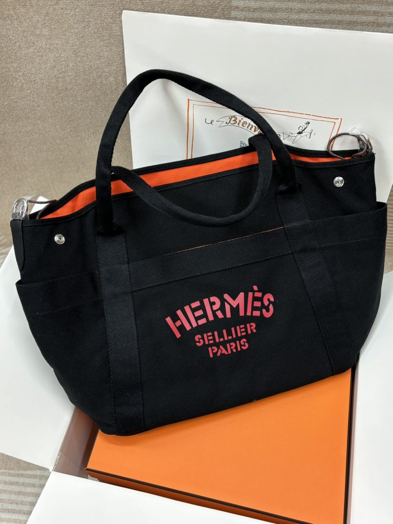 ハーフ手縫い　エルメス　Hermes　サックドパンサージュ グルーム　キャンバス　男女兼用　2WAYバッグ　マザーズバッグ　トートバッグ　ハンドバッグ　ストラップ付 　4色 - 画像 3