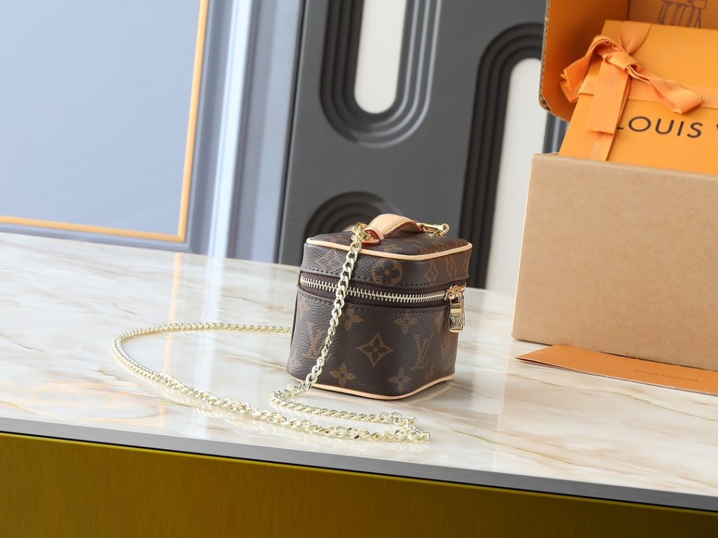 ルイヴィトン LOUIS VUITTON ニース ナノ Nice Nano ヴァニティバック 化粧ポーチ 小物入れ モノグラム レディース - 画像 4