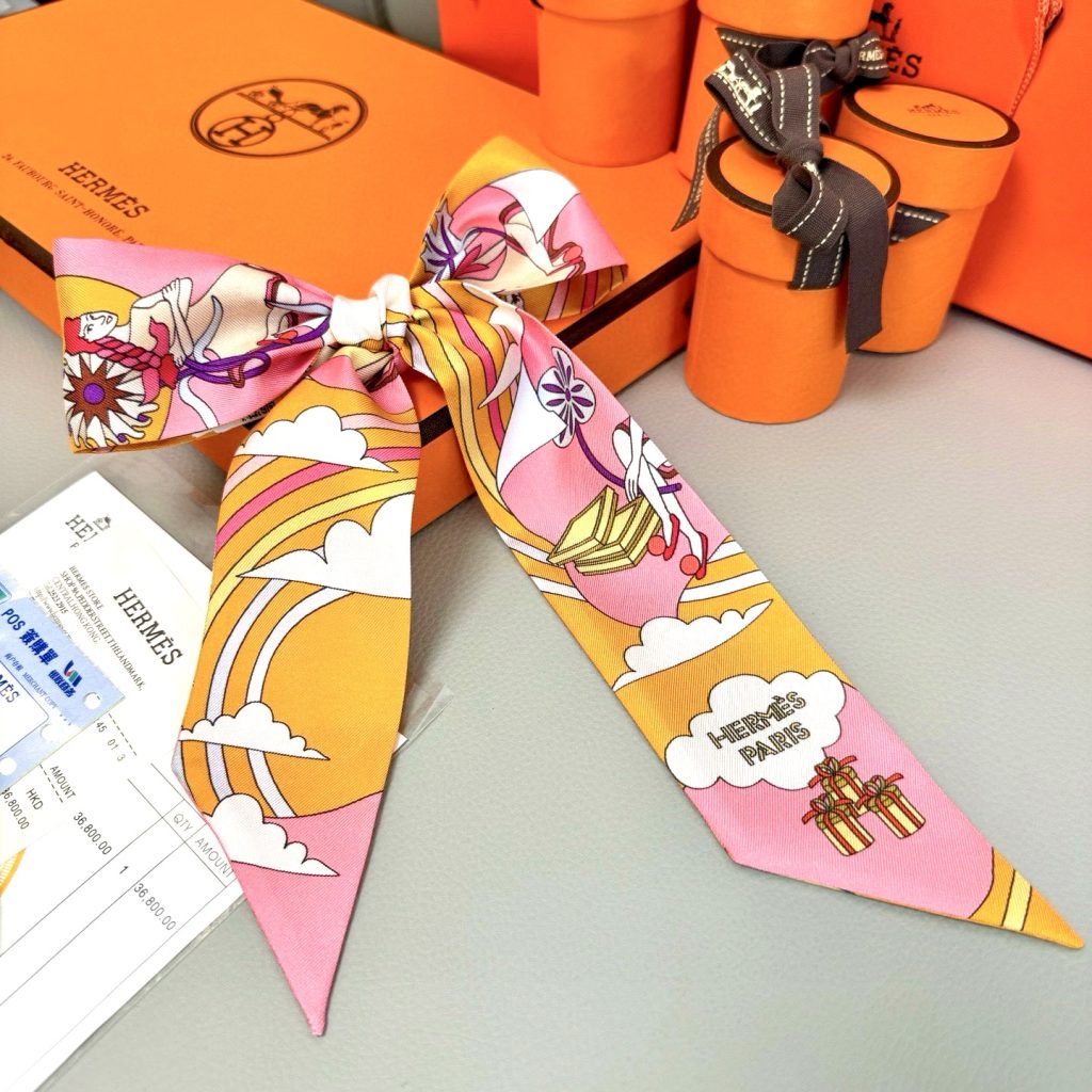 エルメス Hermes Twilly ツイリー スカーフ おしゃれレディーススカーフ Scarf 多用途ツイリー 細長スカーフ 5点 - 画像 2