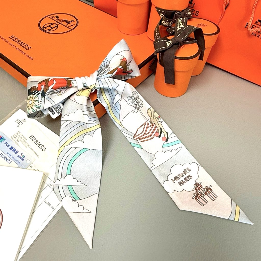 エルメス Hermes Twilly ツイリー スカーフ おしゃれレディーススカーフ Scarf 多用途ツイリー 細長スカーフ 5点 - 画像 5