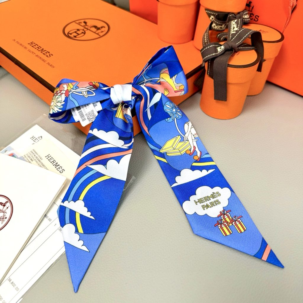 エルメス Hermes Twilly ツイリー スカーフ おしゃれレディーススカーフ Scarf 多用途ツイリー 細長スカーフ 5点 - 画像 8