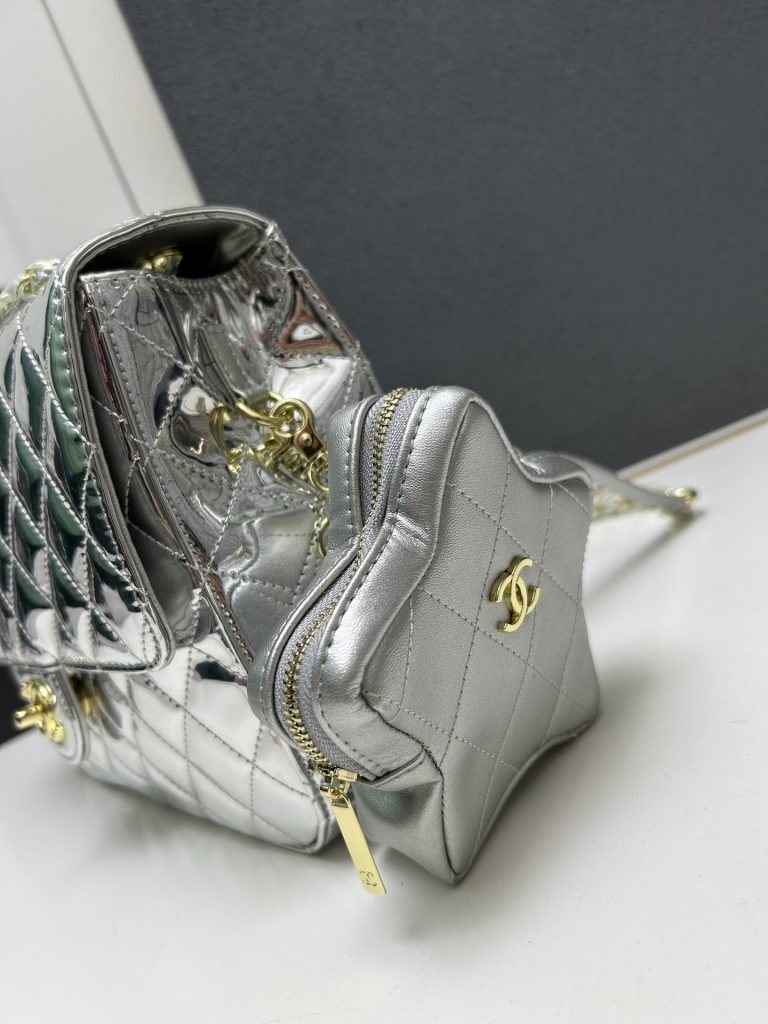 CHANEL　バックパック & コインパース　シャネル　ゴールド/シルバー/ブラック　リュックサック 星✩スター　レディースバッグ - 画像 8