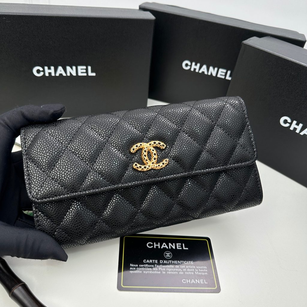 シャネル　CHANEL　大人気のロング ジップ ウォレット　キャビアスキン　長財布　CCマーク　4色在庫 - 画像 2