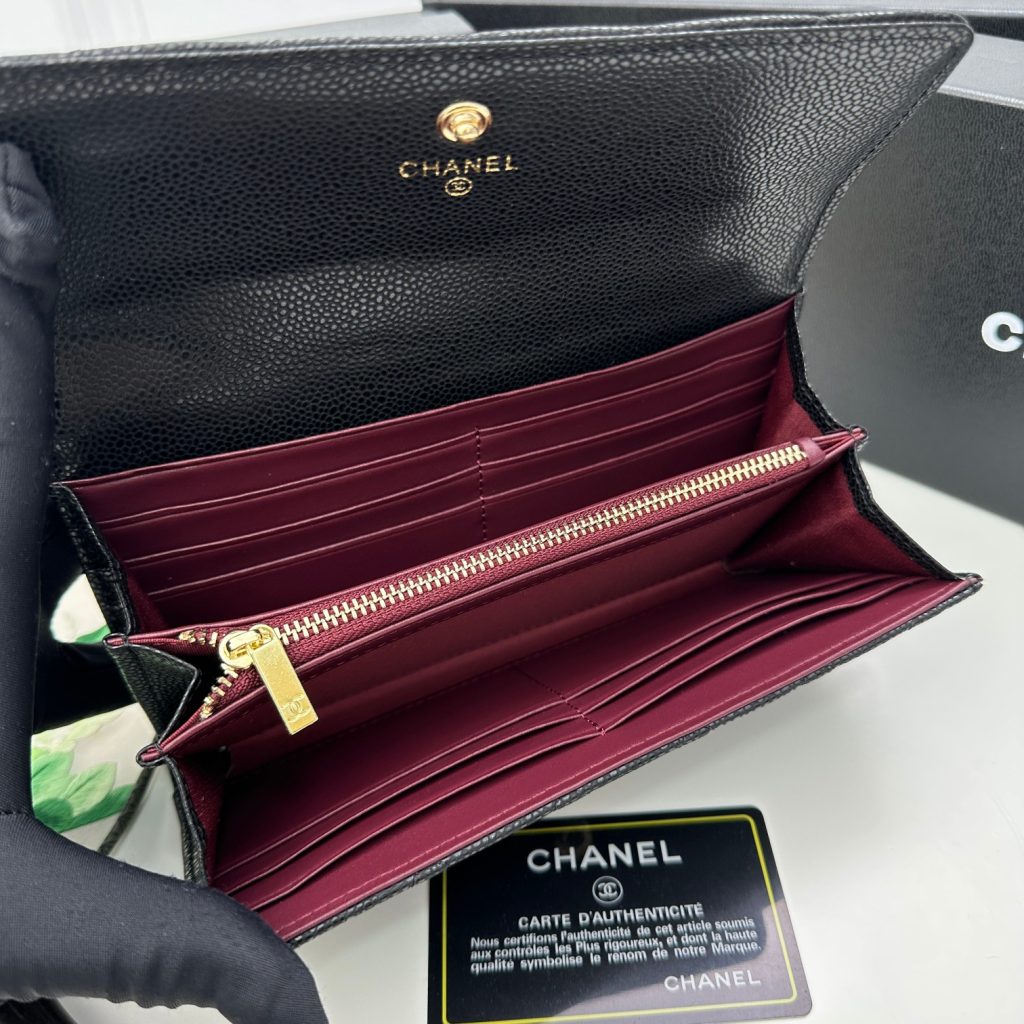 シャネル　CHANEL　大人気のロング ジップ ウォレット　キャビアスキン　長財布　CCマーク　4色在庫 - 画像 6