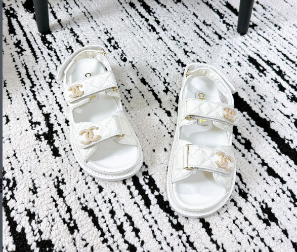 CHANEL　シャネル　サンダル　ビーチサンダル　エスパドリーユ厚底　マジックテープ　レディース選べる6色 - 画像 4