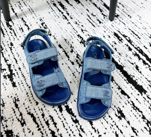 CHANEL　シャネル　サンダル　ビーチサンダル　エスパドリーユ厚底　マジックテープ　レディース選べる6色 - 画像 6