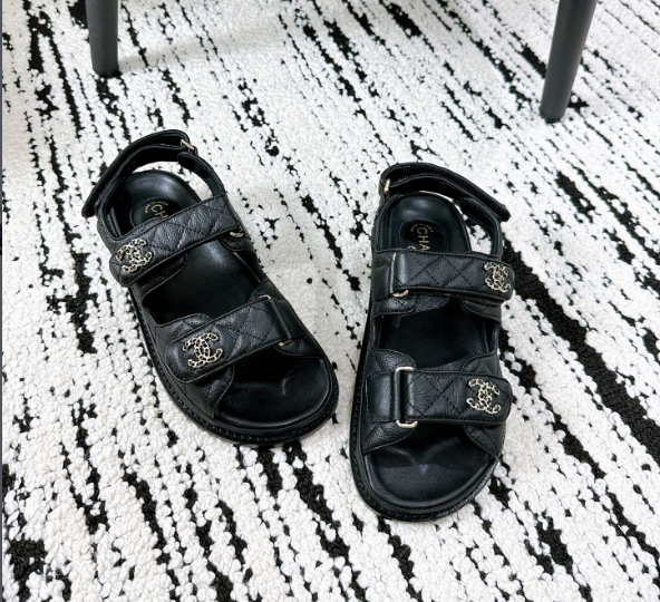 CHANEL　シャネル　サンダル　ビーチサンダル　エスパドリーユ厚底　マジックテープ　レディース選べる6色 - 画像 7