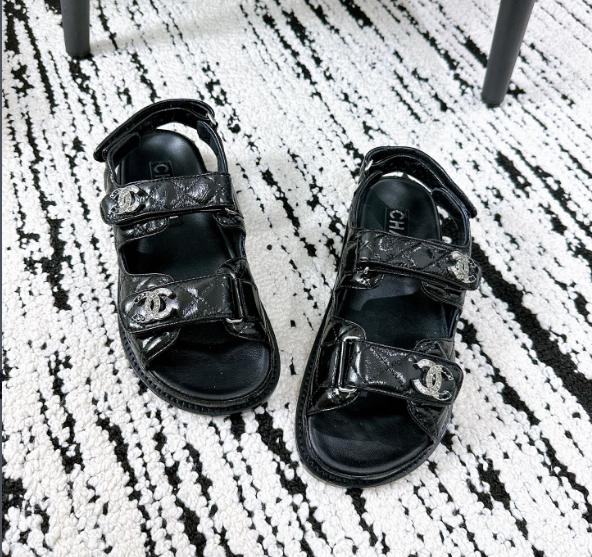 CHANEL　シャネル　サンダル　ビーチサンダル　エスパドリーユ厚底　マジックテープ　レディース選べる6色 - 画像 3