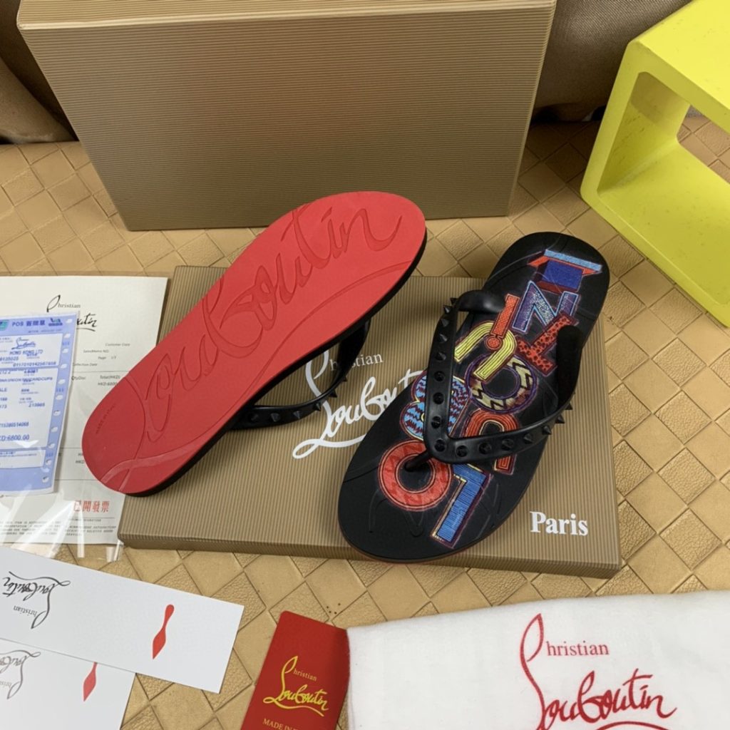 Christian Louboutin　ルブタン　サンダル　スリッパ/ルームシューズ　メンズ/男性用草履　室内履き/外履き　選べる3色 - 画像 7