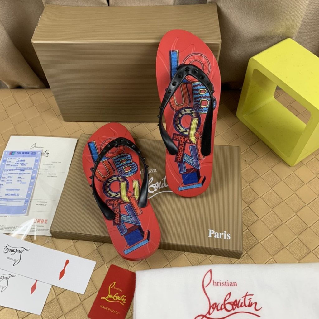 Christian Louboutin　ルブタン　サンダル　スリッパ/ルームシューズ　メンズ/男性用草履　室内履き/外履き　選べる3色 - 画像 3