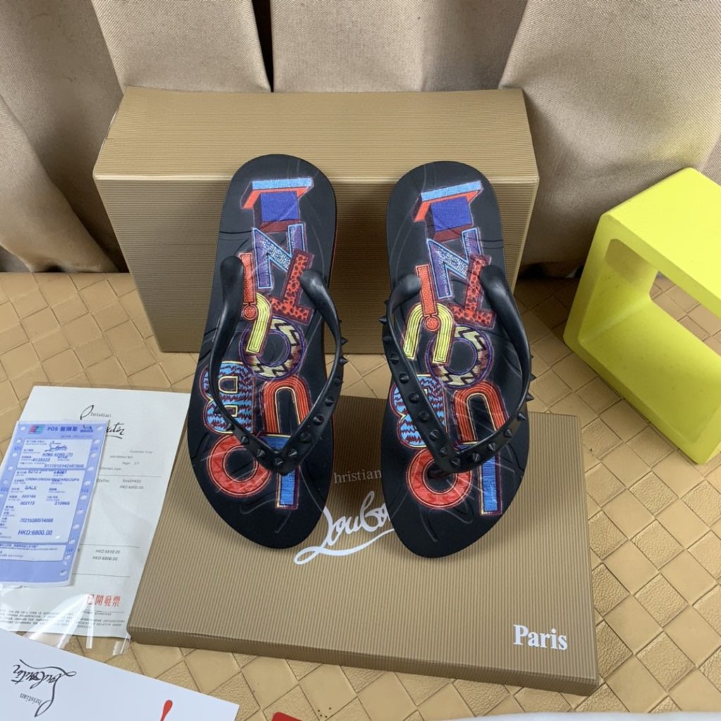 Christian Louboutin　ルブタン　サンダル　スリッパ/ルームシューズ　メンズ/男性用草履　室内履き/外履き　選べる3色 - 画像 5