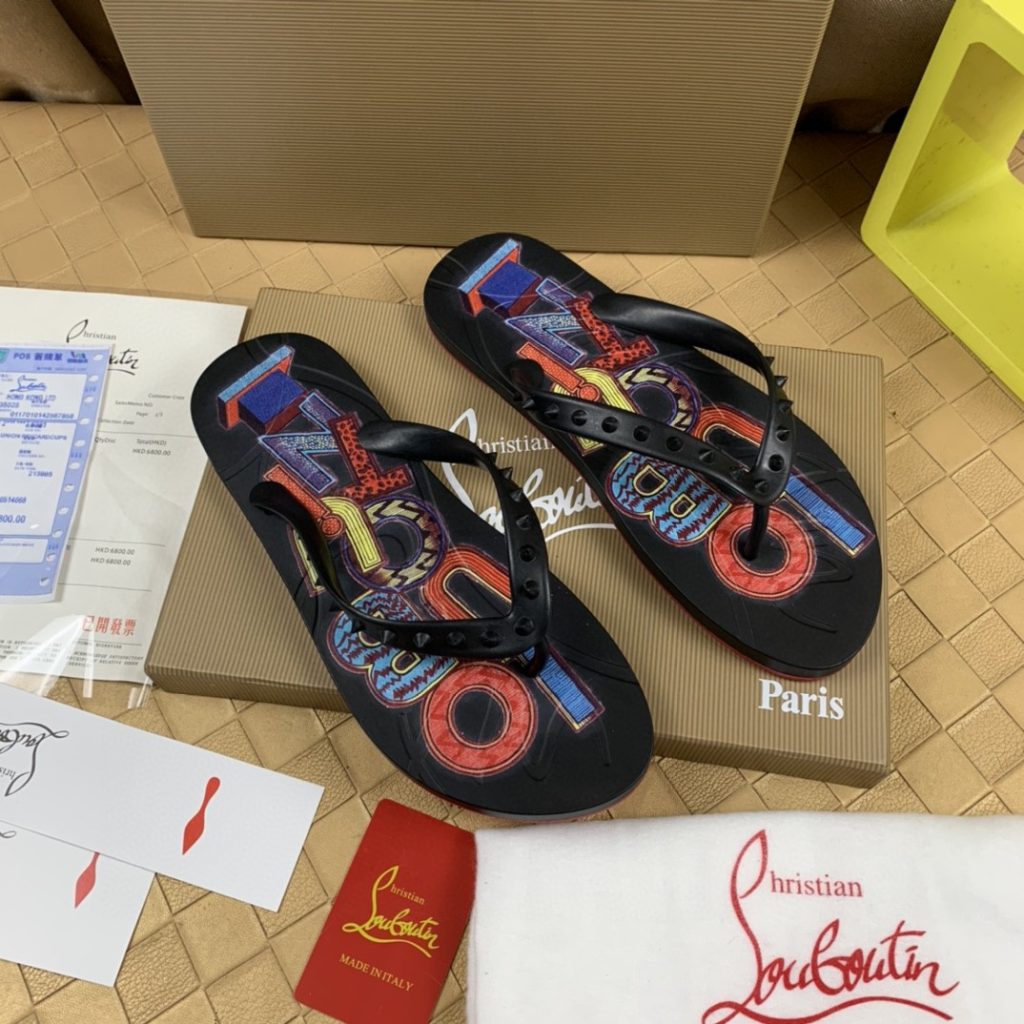 Christian Louboutin　ルブタン　サンダル　スリッパ/ルームシューズ　メンズ/男性用草履　室内履き/外履き　選べる3色 - 画像 6