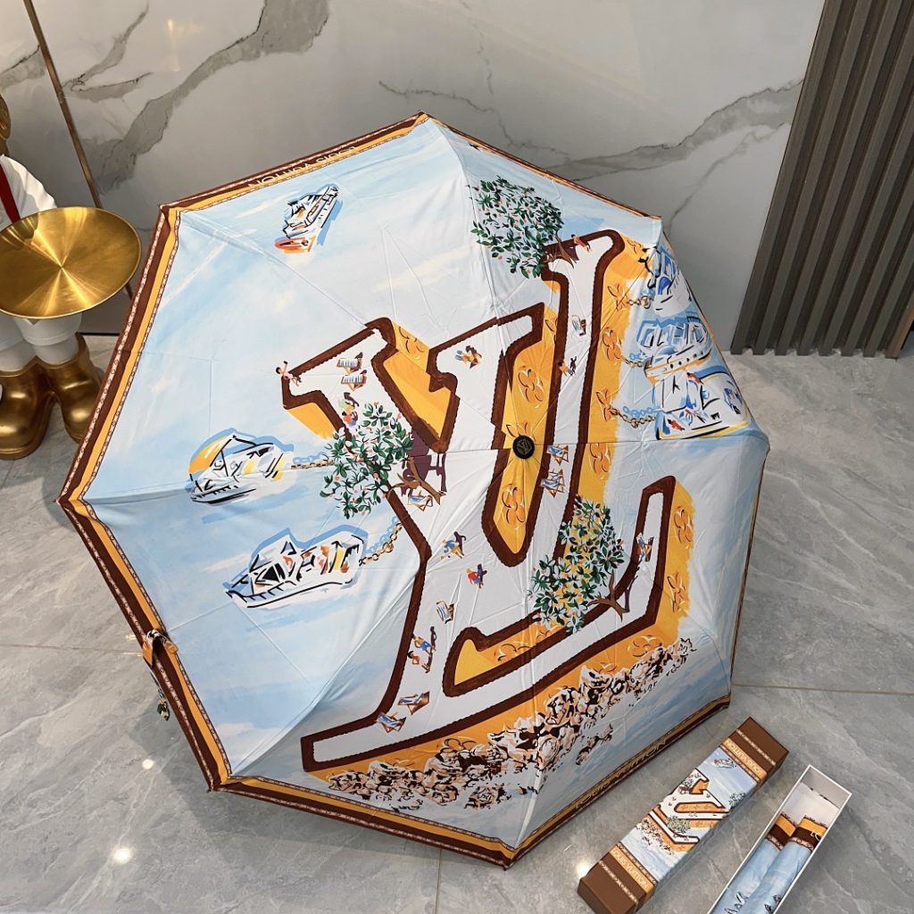 ルイヴィトン折りたたみ傘 ワンタッチ開閉 アンブレラLOUIS VUITTON傘/かさ 日傘UVカット 晴雨兼用傘 おしゃれ選べる4種 - 画像 5
