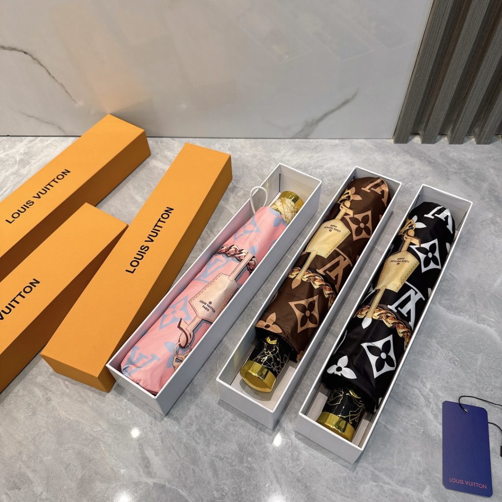 LOUIS VUITTON　折りたたみ傘ルイヴィトン　ワンタッチ開閉かさ　人気アンブレラ　日傘UVカット　晴雨兼用傘持ちやすい　男女兼用3種 - 画像 6