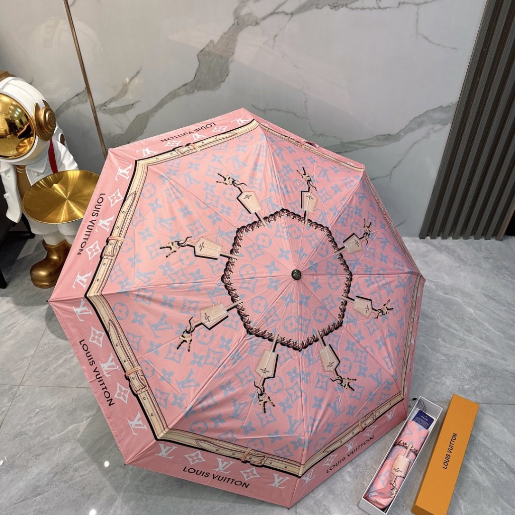 LOUIS VUITTON　折りたたみ傘ルイヴィトン　ワンタッチ開閉かさ　人気アンブレラ　日傘UVカット　晴雨兼用傘持ちやすい　男女兼用3種 - 画像 5