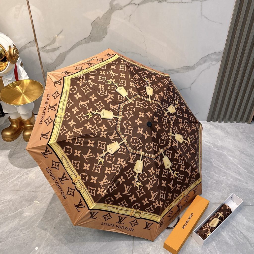 LOUIS VUITTON　折りたたみ傘ルイヴィトン　ワンタッチ開閉かさ　人気アンブレラ　日傘UVカット　晴雨兼用傘持ちやすい　男女兼用3種 - 画像 4