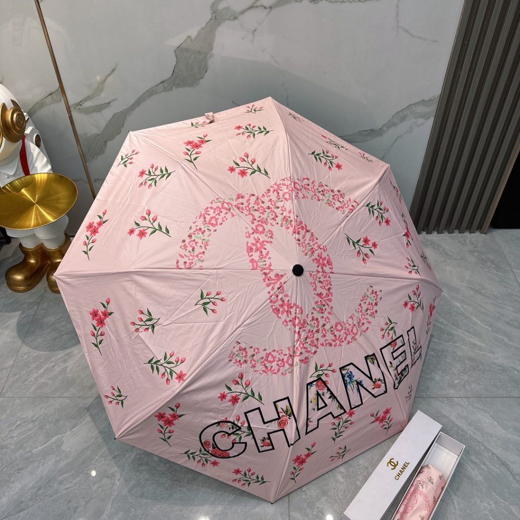 レディース折りたたみ傘　ワンタッチ開閉　CHANEL　シャネル　日傘雨傘　おしゃれ　人気ブランド晴雨兼用傘　5種 - 画像 3