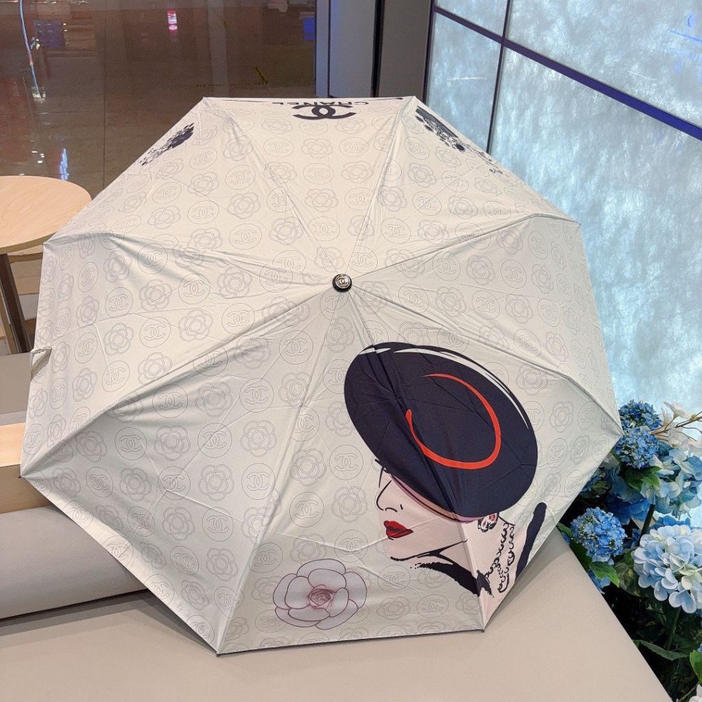 レディース折りたたみ傘　ワンタッチ開閉　CHANEL　シャネル　日傘雨傘　おしゃれ　人気ブランド晴雨兼用傘　5種 - 画像 5