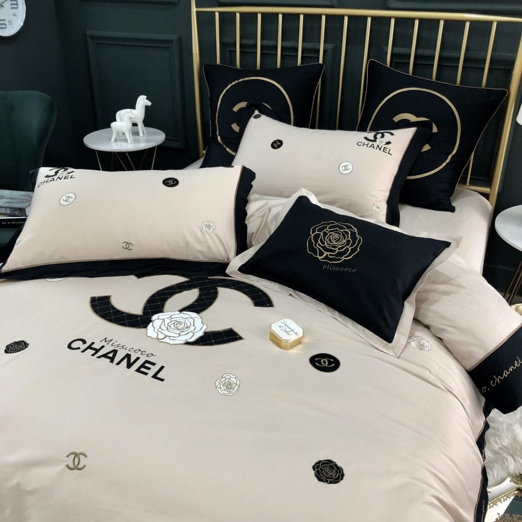CHANEL　シャネル掛け布団カバー4点セット　布団カバー/ボックスシーツ/ピローケース　ダブルサイズ/キングサイズ洗える3色 - 画像 2