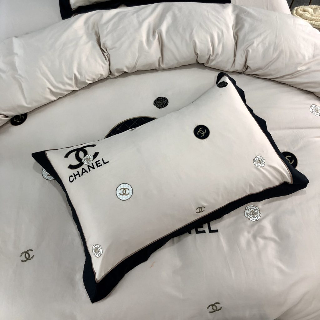 CHANEL　シャネル掛け布団カバー4点セット　布団カバー/ボックスシーツ/ピローケース　ダブルサイズ/キングサイズ洗える3色 - 画像 3