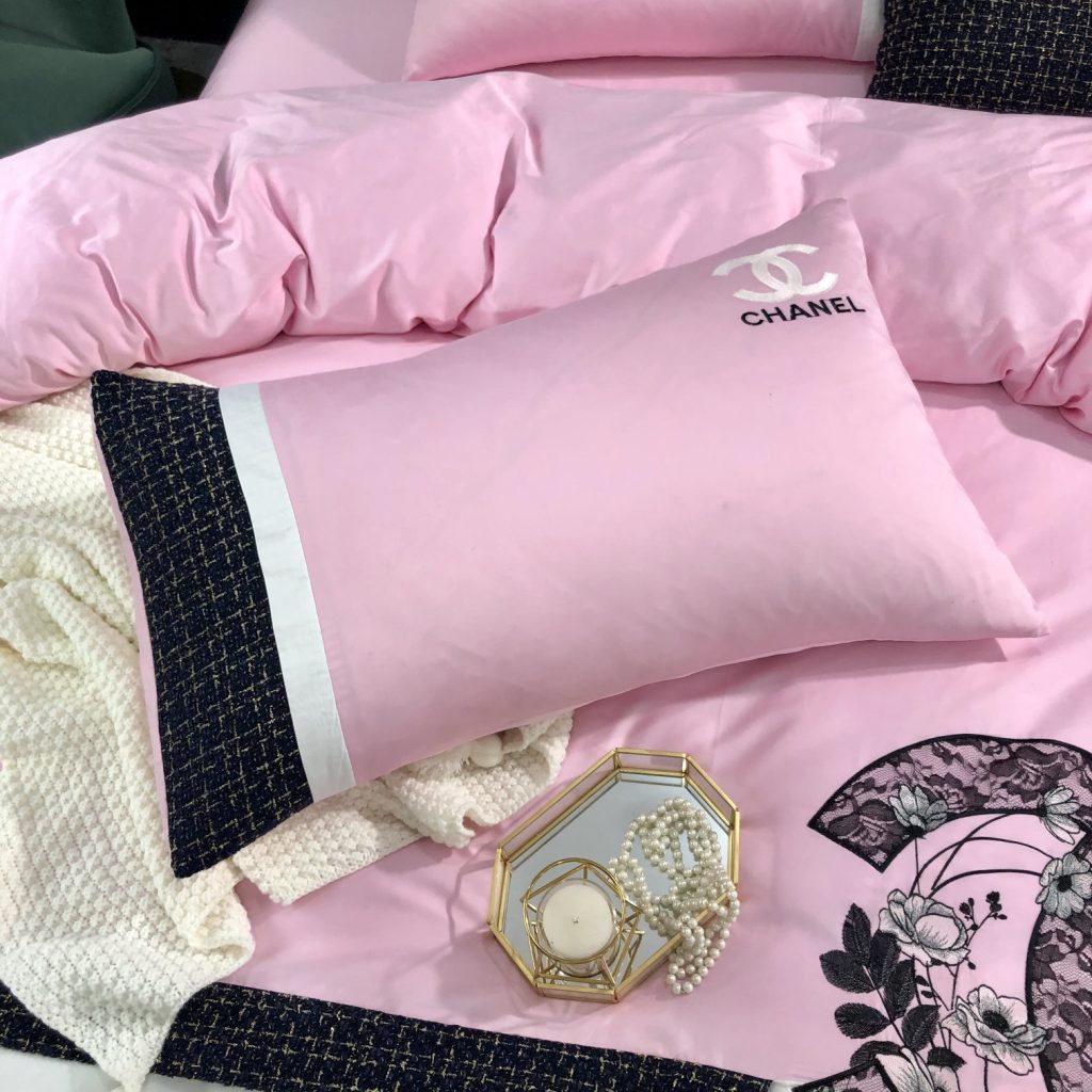 CHANEL　シャネル掛け布団カバー4点セット　布団カバー/ボックスシーツ/ピローケース　ダブルサイズ/キングサイズ洗える3色 - 画像 5