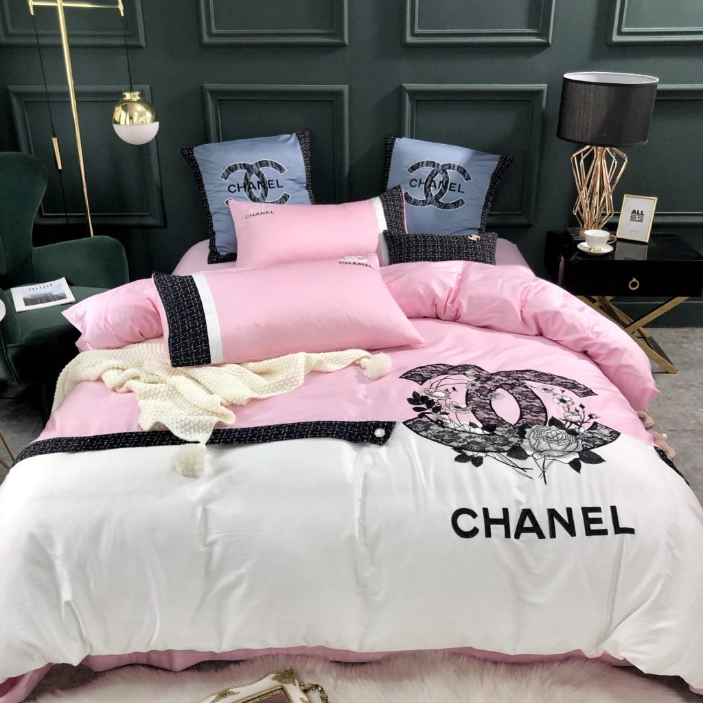 CHANEL　シャネル掛け布団カバー4点セット　布団カバー/ボックスシーツ/ピローケース　ダブルサイズ/キングサイズ洗える3色 - 画像 4