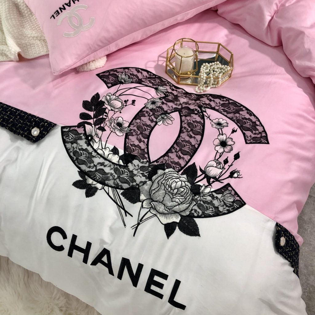 CHANEL　シャネル掛け布団カバー4点セット　布団カバー/ボックスシーツ/ピローケース　ダブルサイズ/キングサイズ洗える3色 - 画像 6