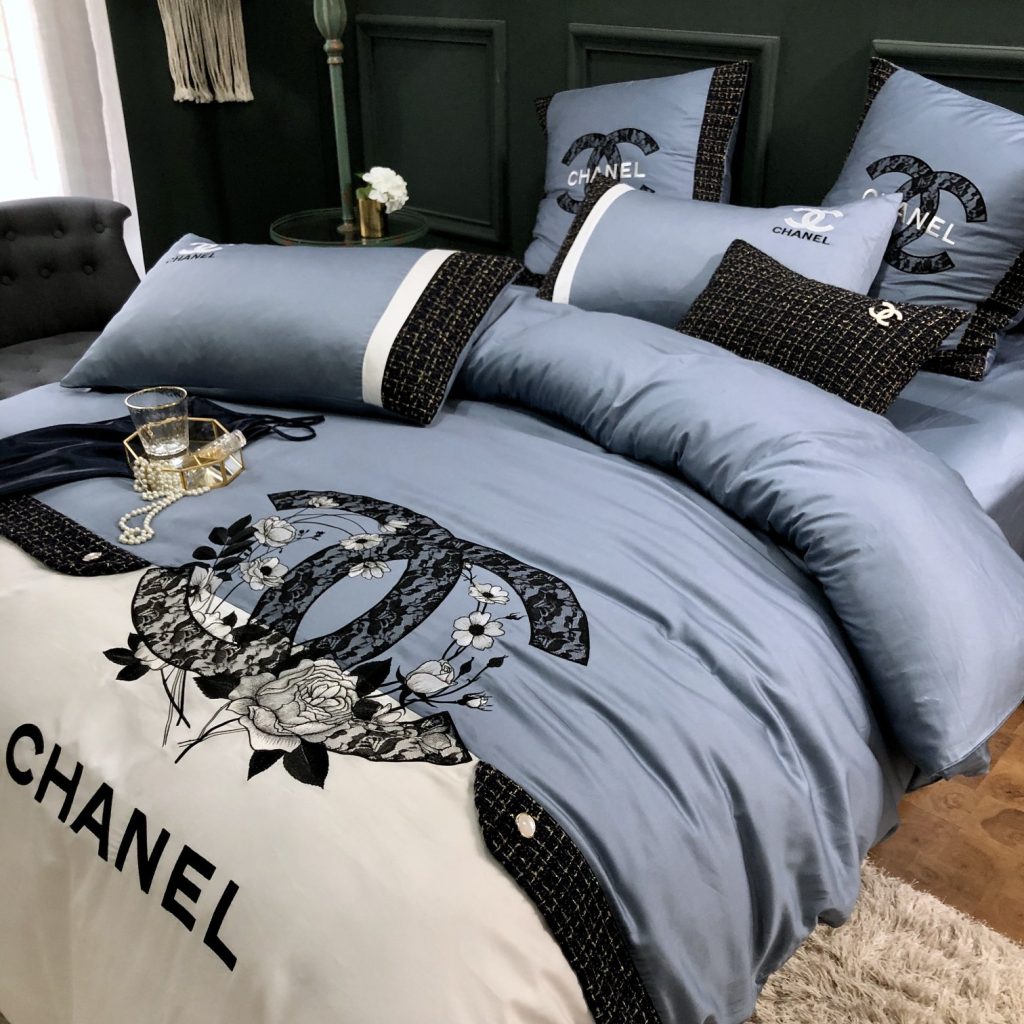 CHANEL　シャネル掛け布団カバー4点セット　布団カバー/ボックスシーツ/ピローケース　ダブルサイズ/キングサイズ洗える3色 - 画像 8