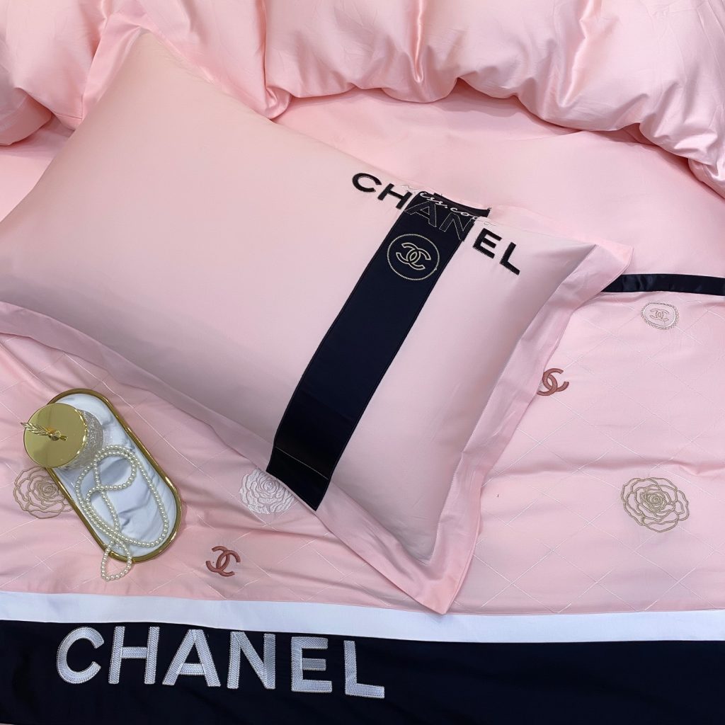 CHANEL シャネル掛け布団カバー4点セット　ボックスシーツ/ピローケース　ダブルサイズ/キングサイズ　綿オールシーズン - 画像 7