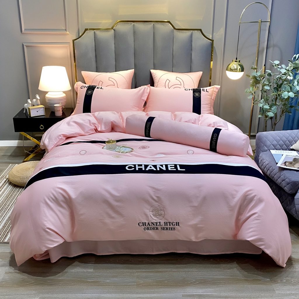 CHANEL シャネル掛け布団カバー4点セット　ボックスシーツ/ピローケース　ダブルサイズ/キングサイズ　綿オールシーズン - 画像 5