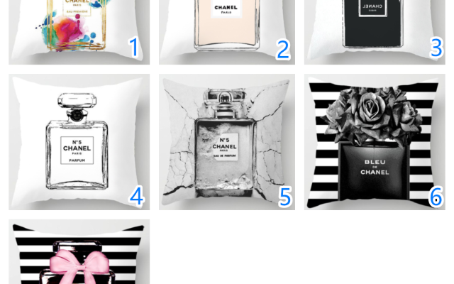 CHANEL　シャネル　クッションカバー　クッション/クッション中身　香水柄 ファッション　インテリア