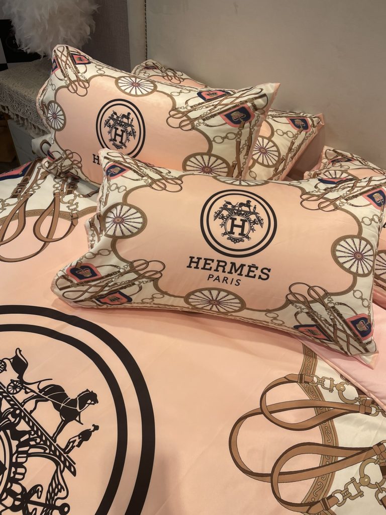 エルメス　掛け布団カバーセット　HERMES布団カバー4点セット　妙趣の絵柄寝具ベッド用品夏2色　心地よい - 画像 6