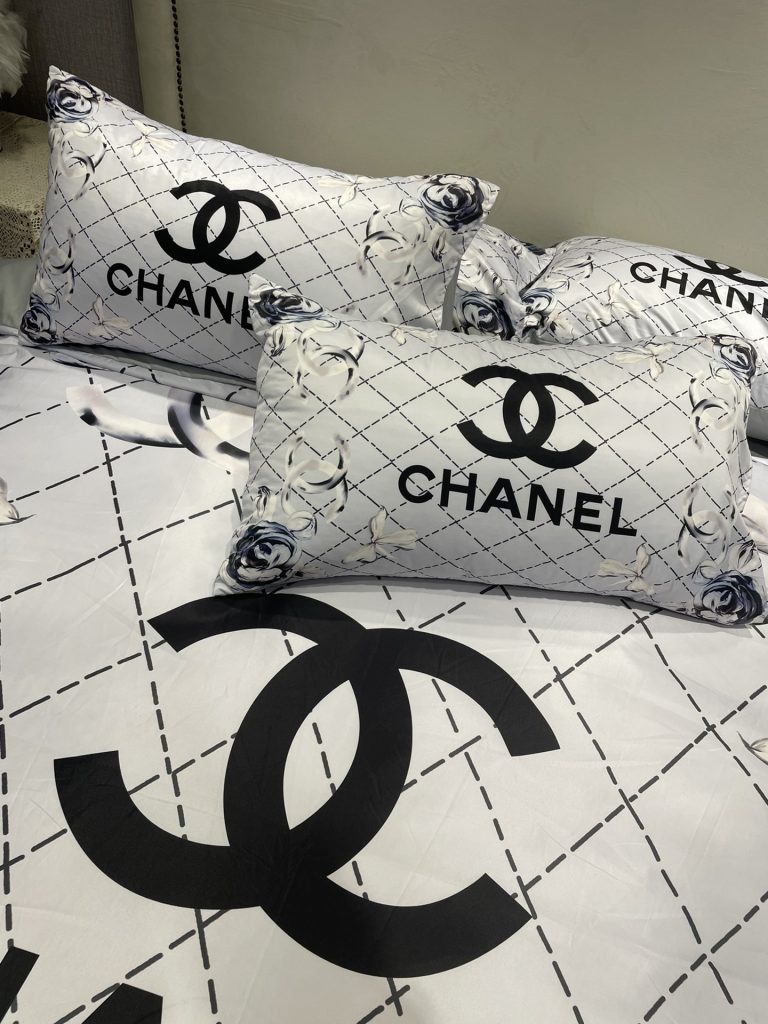 シャネル　掛け布団カバーセット　CHANEL布団カバー4点セット　妙趣の絵柄寝具ベッド用品夏3色　心地よい - 画像 3