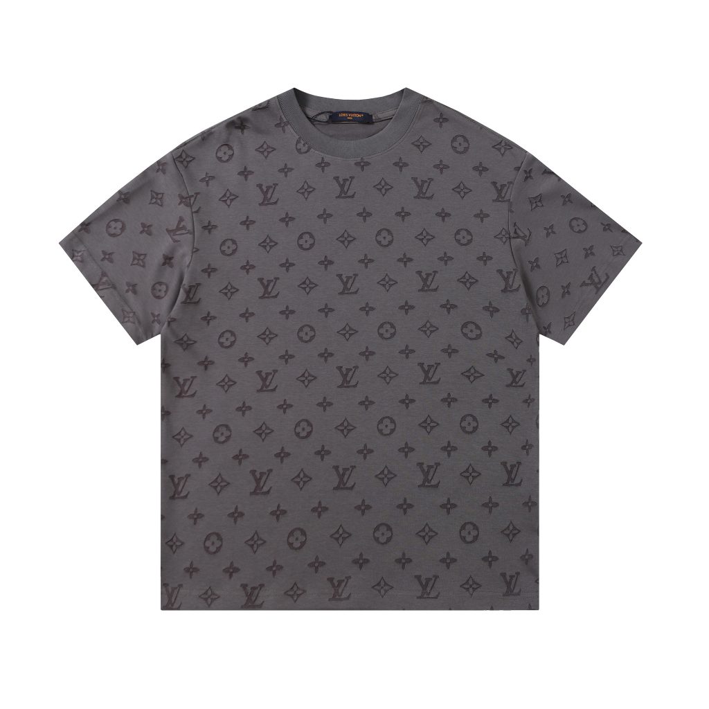 Louis Vuitton　ルイヴィトン　モノグラム　半袖シャツ　Ｔシャツ　シャツ　T-Shirt　3色　クルーネック　コットン100％　黒/灰/白 - 画像 3