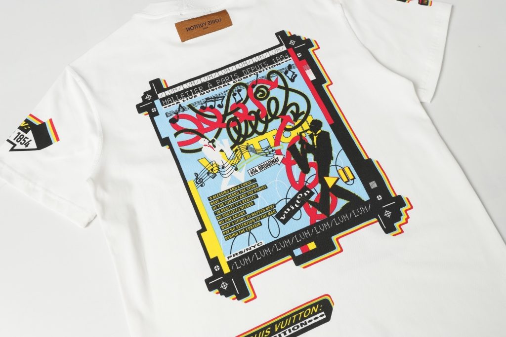 ルイヴィトン　Louis Vuitton　半袖シャツ　Ｔシャツ　ホワイト　T-Shirt　クルーネック　プリントシャツ - 画像 7
