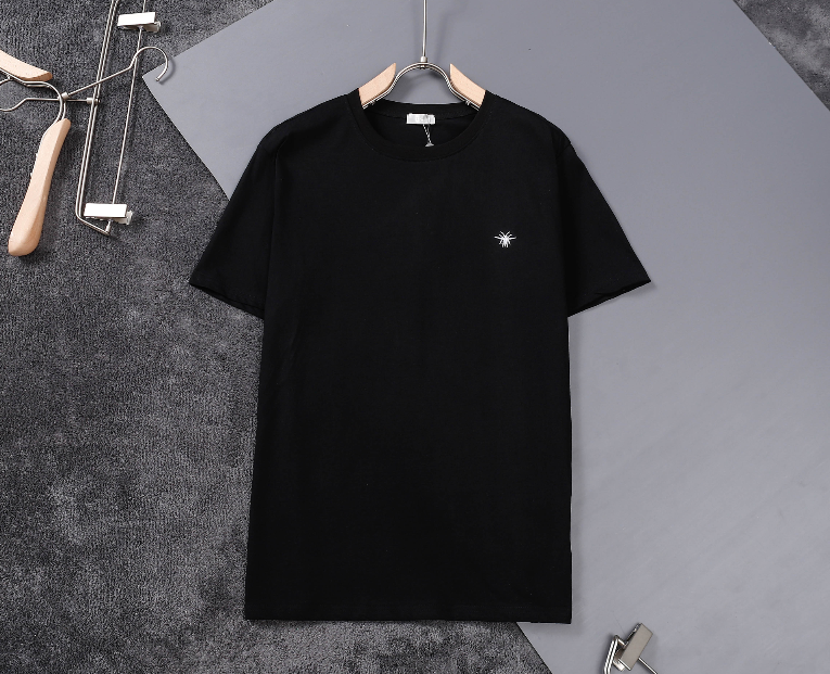 Dior ディオール Tシャツ 夏シャツ 丸首シャツ ブラック ホワイト 半袖シャツ 刺繍 2色 - 画像 3